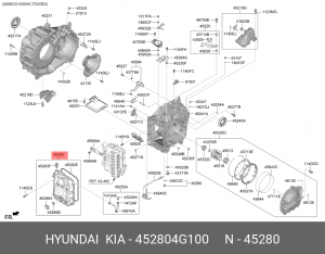 Поддон масляный АКПП HYUNDAI Palisade (19-),Santa Fe (18-) OE 452804G100 HYUNDAI KIA