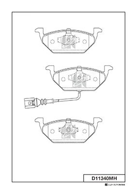 Колодки тормозные дисковые  AUDI A2 (8Z0) D11340MH D11340MH MK KASHIYAMA