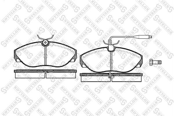 колодки дисковые п.! с антискр. пл.\ Fiat Ducato, Peugeot Boxer 1.9D-2.8/D/TDi 9 497-002B-SX STELLOX
