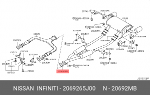 ПРОКЛАДКА 20692-65J00 20692-65J00 NISSAN