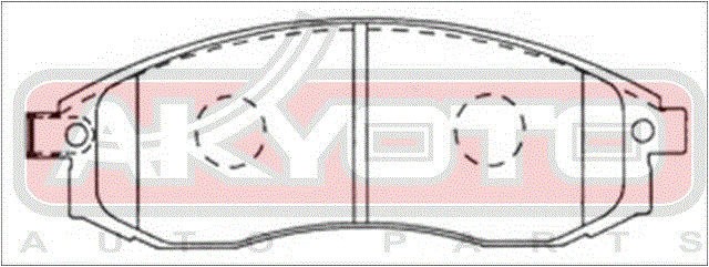 КОЛОДКИ ТОРМОЗНЫЕ ДИСКОВЫЕ ПЕРЕДНИЕ AKD3810 AKD-3810 AKYOTO