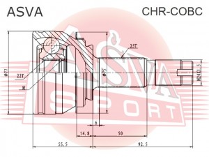 ШРУС НАРУЖНЫЙ 22X51X25 CHRCOBC CHR-COBC ASVA