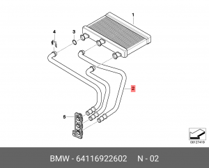 Комплект трубопроводов BMW 64 11 6 922 602 BMW