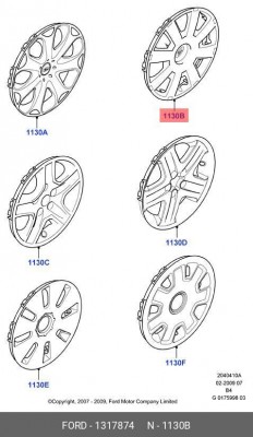 1317874 FORD КОЛПАК КОЛЕСНЫЙ 1317874 FORD
