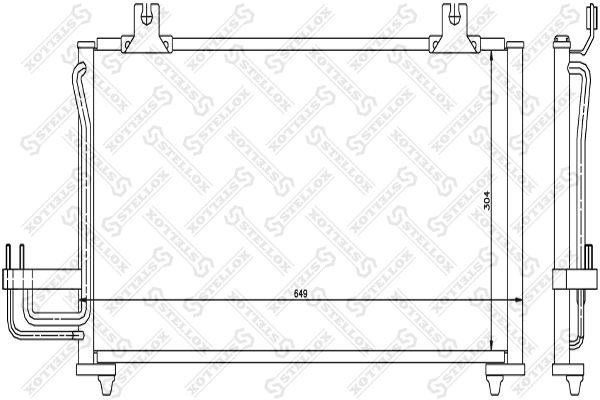 радиатор кондиционера!\ KIA Sephia1.5-1.8 16V 96-01 10-45626-SX STELLOX