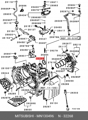 Сальник привода MITSUBISHI MN130496 MN130496 MITSUBISHI
