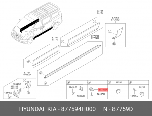 Клипса HYUNDAI OE 877594H000 HYUNDAI KIA