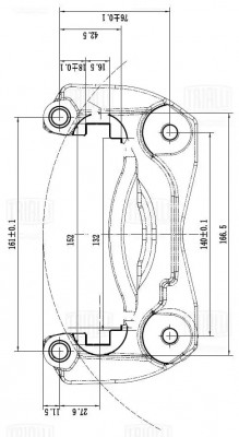 Скоба суппорта для а/м Toyota RAV 4 (06-)/Auris II (12-) перед. лев. CF012070 CF012070 TRIALLI