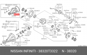 Прокладка 38320-T3322 38320T3322 NISSAN