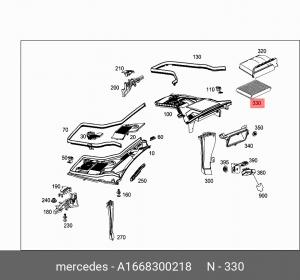 Фильтр воздушный салона MERCEDES OE A1668300218 MERCEDES BENZ