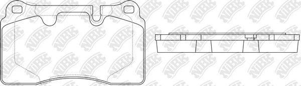 Колодки передние (VW TOUAREG (7L_, 7P5)) PN0486 PN0486 NIBK