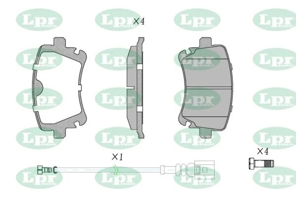Колодки задние VW TRANSPORTER V 05P1206 05P1206 LPR