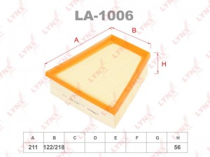 Фильтр воздушный SKODA Fabia (00-) LYNX LA-1006 LYNXAUTO