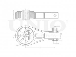 Опора двигателя задняя RMP-15033 UNIO