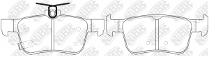 Колодки тормозные HONDA Civic (17-) CHANGAN CS35 (21-) HAVAL H6 (16-) задние (4ш PN8813 NIBK