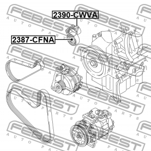 Натяжитель ремня SKODA OCTAVIA 2013- 2390-CWVA 2390-CWVA FEBEST