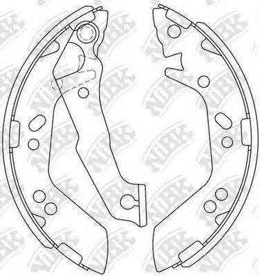 Колодки тормозные HYUNDAI Accent (99-10) задние барабанные (4шт.) NIBK FN11909 NIBK