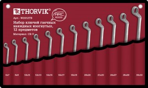 набор ключей гаечных! накидных изогнутых серии ARC, в сумке, 6-32мм, 12 предмето W2S12TB THORVIK