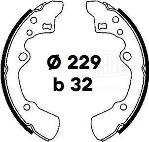 Колодки торм. Mazda 626 (87-) барабан. 229x32 (GF 4550) GF 4550 TRIALLI
