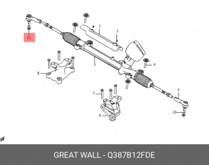 Q387B12FDE ГАЙКА Q387B12FDE GREAT WALL