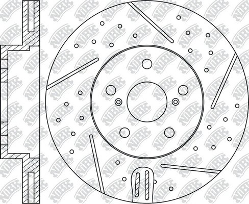 Диск тормозной SUBARU Forester (07-),Impreza (07-) передний (перфорированный) (1 RN1122DSET NIBK