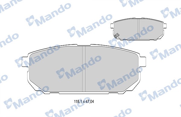 Комплект Колодок Тормозных Дисковых MPK21NS MPK21NS MANDO