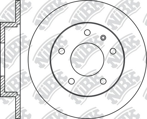 Диск тормозной VW Golf,Polo (02-) AUDI A3 (97-03) R15 задний (1шт.) NIBK RN1084 NIBK