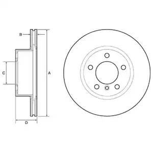 BG4645C диск тормозной передний!\ BMW F20/F21/F30/F32 all 12> BG4645C DELPHI