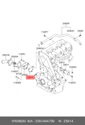 ПРОКЛАДКА КОРПУСА ТЕРМОСТАТА 25614-4A700 256144A700 HYUNDAI KIA