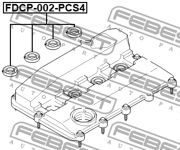 Втулка уплотнительная топливной форсунки FDCP-002-PCS4 FEBEST