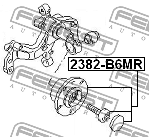 Ступица 2382-B6MR 2382-B6MR FEBEST