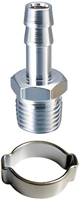 Переходник для компрессора M1/4" наружная резьба "елочка" с обжимным кольцом 10м 180265B FUBAG