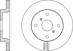 Диск тормозной TOYOTA COROLLA 92-97 RN1483 RN1483 NIBK