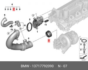 кольцо уплотнительное!\ BMW M47/M57/M57M2 All 13 71 7 792 090 BMW