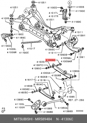 болт рычага подвески!\ Mitsubishi Eclipse 05-11 MR589484 MITSUBISHI