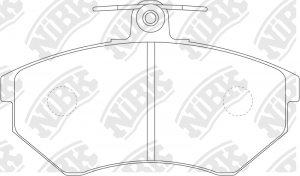 Колодки тормозные VW Passat B5 AUDI A4 передние (4шт.) NIBK PN0018 NIBK