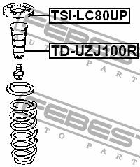 отбойник амортизатора зад.!\ Toyota Land Cruiser TSI-LC80UP FEBEST