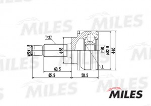 ШРУС наружный SUBARU FORESTER 2.0 97-02 (GSP 856017) GA20416 GA20416 MILES
