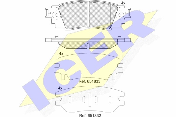 182262 колодки дисковые задние!\ Lexus RX 200-450 15> 182262 ICER