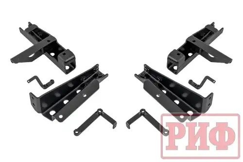 Порог ВАЗ-2123 Niva Travel силовой (черный алюминий) комплект 2 шт. РИФ RIF12340000BL RIF