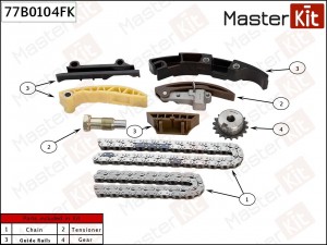 Комплект цепи ГРМ VAG 2.3/2.8/3.2 AQN,AQP,BUB 00-10 77B0104FK 77B0104FK MASTER KIT