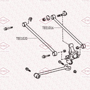 Рычаг задней подвески нижний L/R TOYOTA Highlander/Kluger/Harrier 98-LEXUS RX 98 TEE1020 TATSUMI