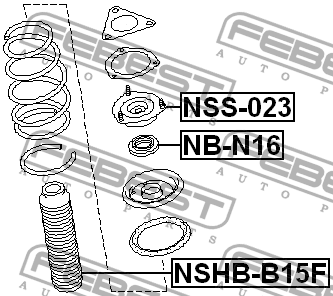 Пыльник переднего амортизатора с отбойником NSHB-B15F FEBEST