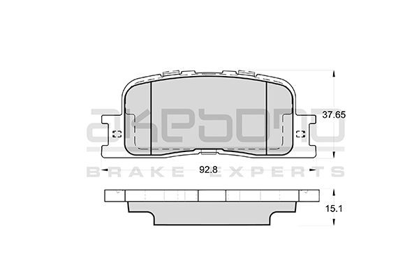 Колодки тормозные дисковые задние Toyota Camry V30 AN-659K AN659K AKEBONO