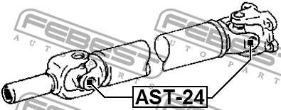 Крестовина карданного вала 22.06x57.5 SUBARU LEGASY 09-14, TOYOTA RAV4 00-05 AST AST-24 FEBEST