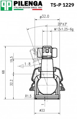 Шарнир тяг рулевой трапеции ГАЗ 3110 TS-P1229 TSP1229 PILENGA