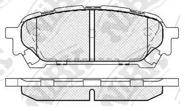 Колодки тормозные SUBARU Forester (02-05),Impreza (02-06) задние (4шт.) NIBK PN7801 NIBK