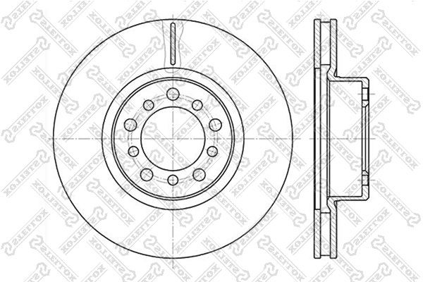 диск тормозной передний!\ MB W126 2.6-5.6 85-91 6020-3324V-SX STELLOX