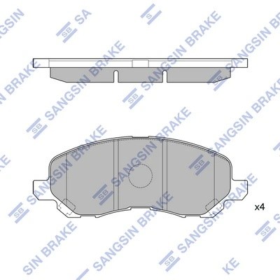 Колодки тормозные MITSUBISHI ASX/LANCER/OUTLANDER/DODGE CALIBER передние SP1360 SP1360 SANGSIN