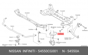 БОЛТ 54550-CG001 NISSAN